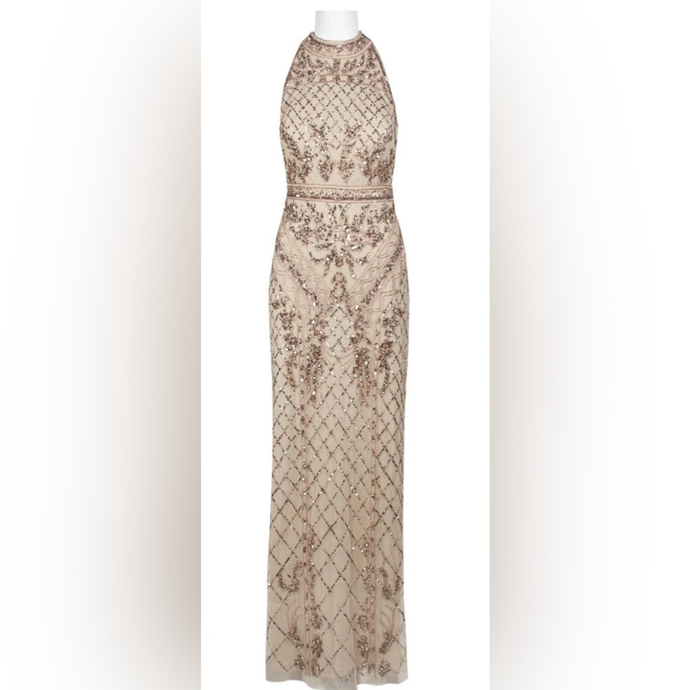 Adrianna Pappell Beige detailed dress